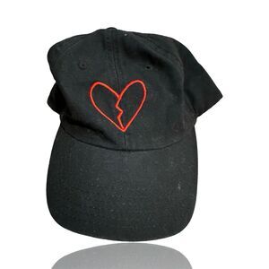 Riot Society Black Hat with Red Heart